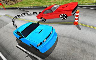 Chained Cars Traffic Racer Chain Break Stunt Game ảnh chụp màn hình 2