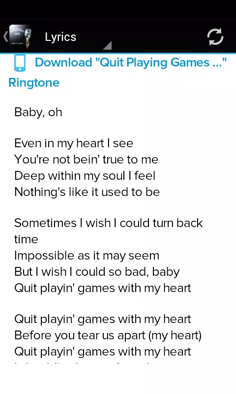 Backstreet Boys - Quit Playing Games (With My Heart) (Lyrics) 