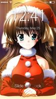 Christmas Cute Anime Girls Screen Lock Affiche