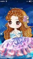 Chibi Cute Princess  Screen Lock Affiche