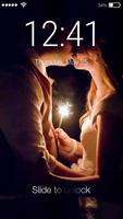 Love Couples Sparkling Wedding Screen Lock Affiche