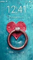 Love Heart Red Screen Lock-poster