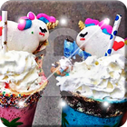 Rainbow Unicorn Drink With Marshmallow Screen Lock иконка