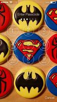 Superhero Nice Cookies Screen Lock ảnh chụp màn hình 1