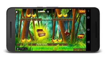 Monkey jungle running Banana captura de pantalla 2