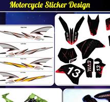 Motorcycle Sticker Design Affiche