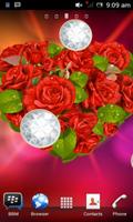 Love Rose Flower Heart LWP โปสเตอร์