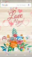 Romantic Love Rose Wallpaper تصوير الشاشة 1