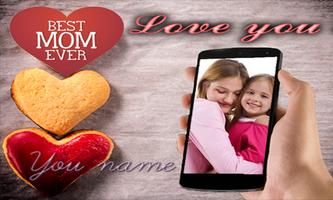 mother's day cake photo frame 海报