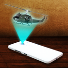 Helicopter 3D Hologram icône