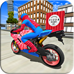 Super Hero Stunt Bike - Spider Hero Pizza Delivery