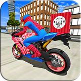 Super Hero Stunt Bike - Spider Hero Pizza Delivery ícone