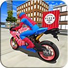 Super Hero Stunt Bike - Spider Hero Pizza Delivery icône