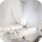 Romantic bedroom. Wallpapers ikona