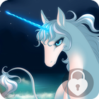 Unicorn Art Pin Lock Screen Security آئیکن