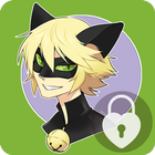 Cat Super Hero Ladybug Lock Screen Security आइकन