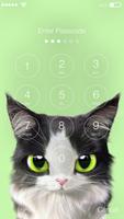 Cat Password Lock Screen Security تصوير الشاشة 1