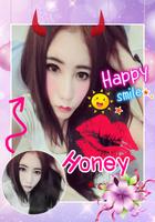 Cute Girl Selfie Photo Editor Affiche