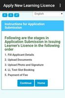 Apply New Learning Licence poster