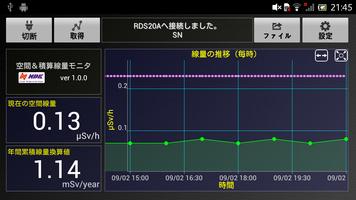 空間＆積算線量モニタ الملصق