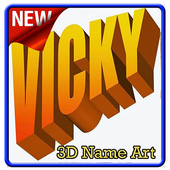 3D Name Art ไอคอน