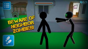 Neighbor Zombie Stickman 3D Cartaz