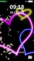 Neon Hearts Lock Screen poster