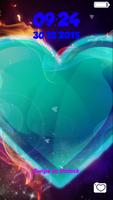 Neon Hearts Lock Screen screenshot 1