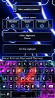 Néon Thèmes Clavier Animaux Affiche