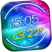Neon Clock Weather Widget