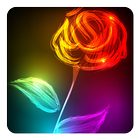 Fleur de Neon Fond Animé icône
