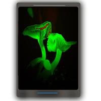 3D Neon Weed Theme Affiche