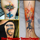 New Watercolor Tattoos Designs ikon