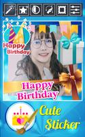 Happy Birthday Photo Editor+ syot layar 3
