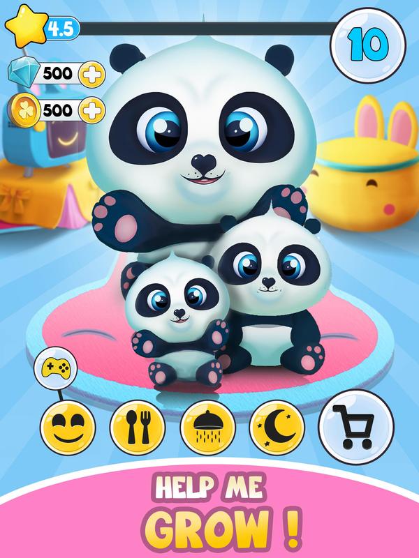 Pu Cute giant panda bear baby pet care game for Android Pu Cute giant panda bear baby pet care game for Android