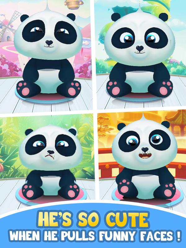  Pu  Cute giant panda  bear baby pet care game for Android 