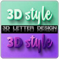 3D Letter Design-poster