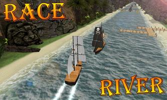Turbo River Racing Ship 3D capture d'écran 1