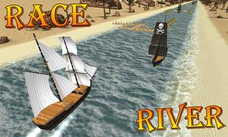 Turbo River Racing Ship 3D capture d'écran 3