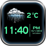 Night Clock Weather Widget icône