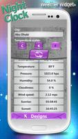 Night Clock Weather Widget syot layar 3