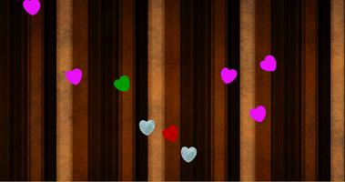 Falling Hearts Wallpaper captura de pantalla 1