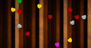 Falling Hearts Wallpaper captura de pantalla 2