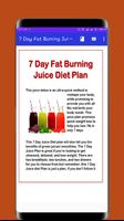 7 Day Fat Burning Juice Diet Plan ảnh chụp màn hình 1
