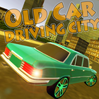 Old Car Driving City icône