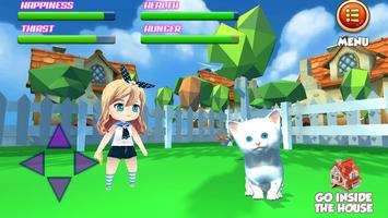 Lovely Kitty Cat Virtual Pet ảnh chụp màn hình 2