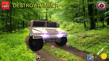 4x4 Offroad Jeep Hummer Crash Test Simulator 3D imagem de tela 3