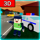 Traffic Cop Simulator in Craft World 3D icône