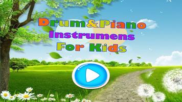 Drum Piano For Kids and Children Affiche