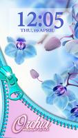 Orchid Flower Wallpaper Zip Lock اسکرین شاٹ 3